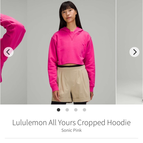 NEW with tags Lululemon All Yours Cropped Hoodie Sonic Pink - Picture 8 of 10
